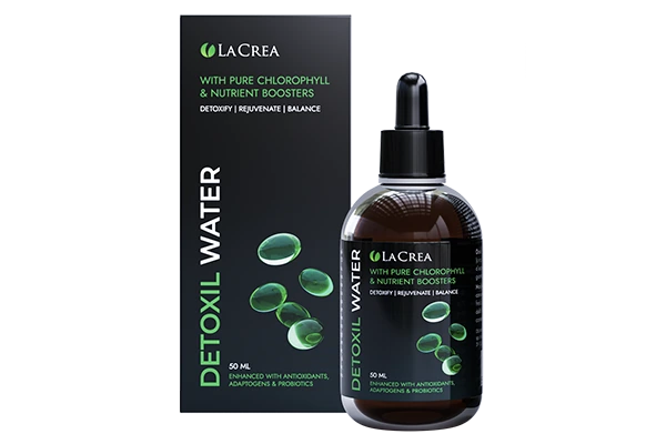 Detoxil Water — oryginalne opakowanie 50 ml producenta LaCrea z pipetą dozującą